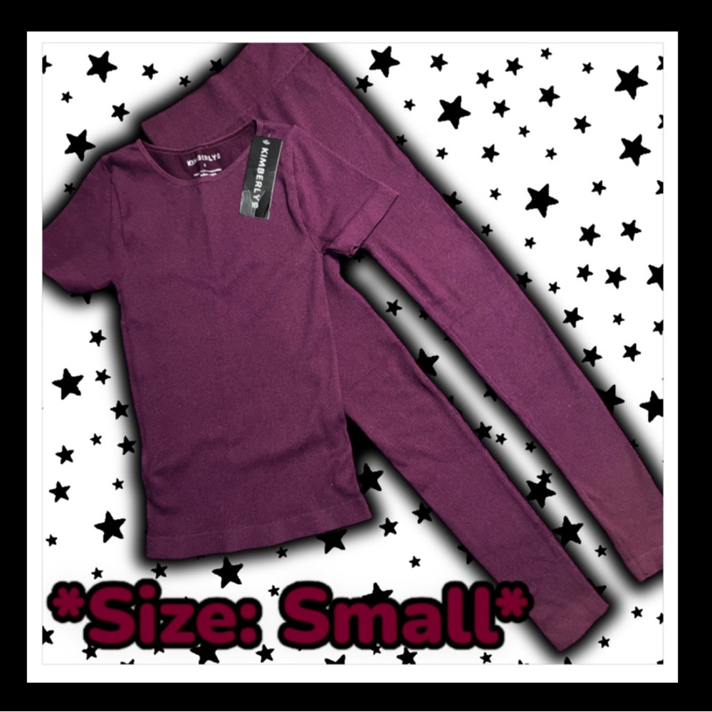 NWT: Kimberly - Maroon 2 Piece Set (SIZE SMALL)